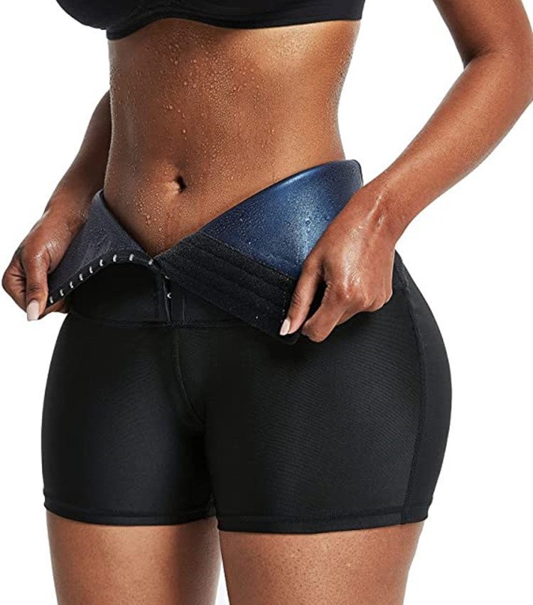 Waist thickening coating tummy tightening pants women's fitness girdle waist storm sweats clothing high waist lifting buttocks row button shaping pants - Image 2