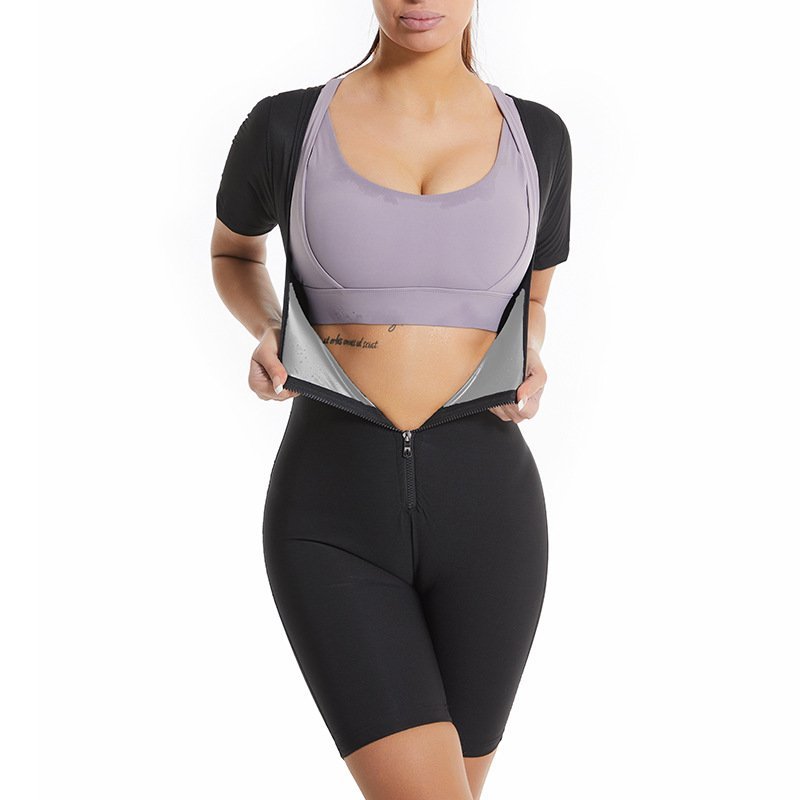 Women's running fitness sweat suit shaping body corset Europe and the United States sports one-piece shapewear - Image 2
